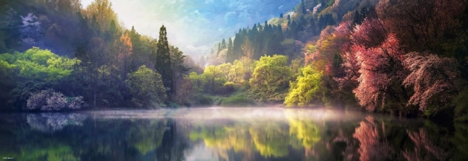 Puzzle 1000 ks Jezioro Seryang-ji Panorama