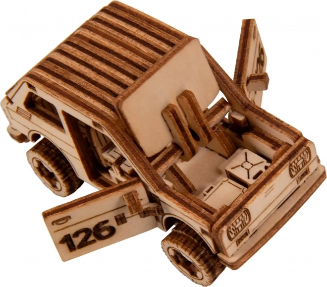Dřevěné 3D puzzle - Model rallye auta 3 (Fiat 126)