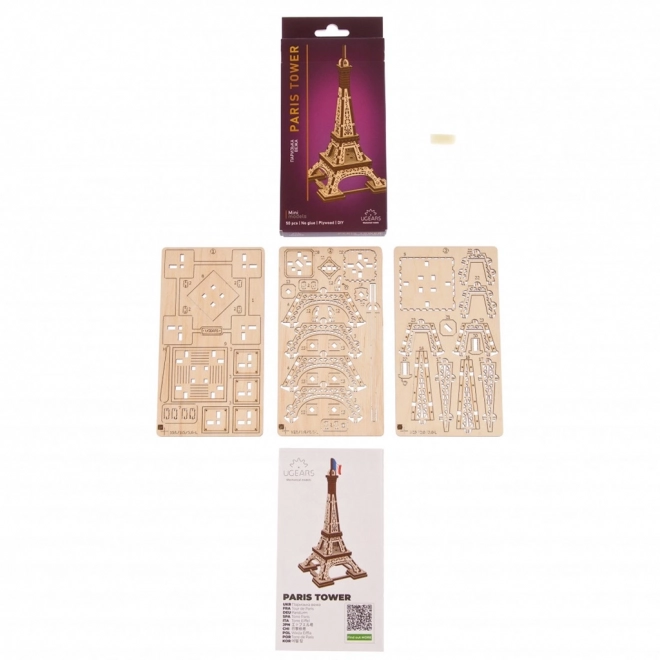 Ugears 3D dřevěné puzzle Eiffelova věž