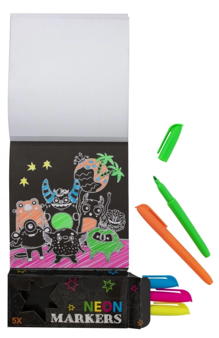 Omalovánky Neon s 5 fixami