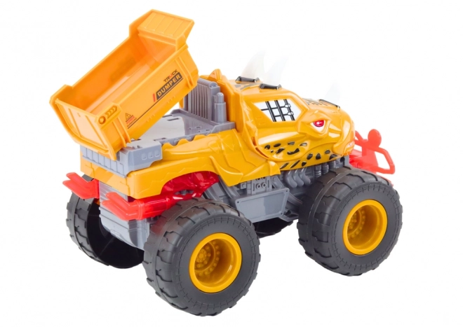 Autíčko terénní dinosaurus s frikčním pohonem oranžové
