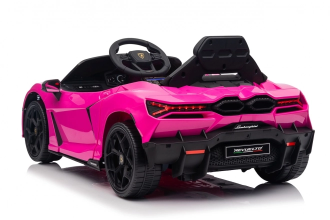 Růžový Lamborghini Revuelto pro děti