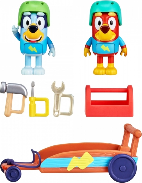 Figurky Bluey Gokart se 2 figurkami pejsků