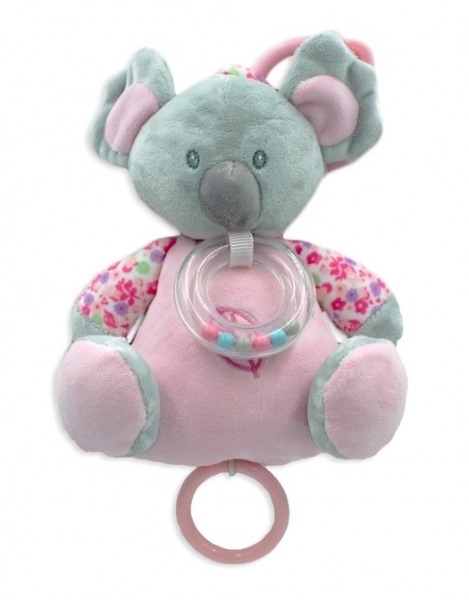 Hudební skříňka Koala růžová 18 cm