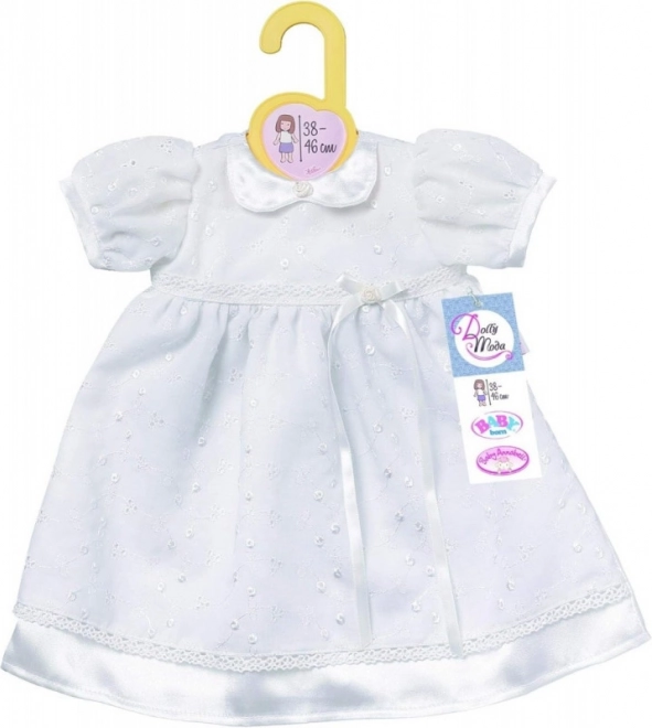 Slavnostní šaty na křest pro panenku BABY BORN Dolly Moda 43 cm