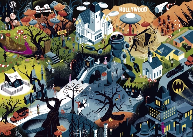 Puzzle Filmoví mistři: Filmy Tima Burtona 1000 dílků