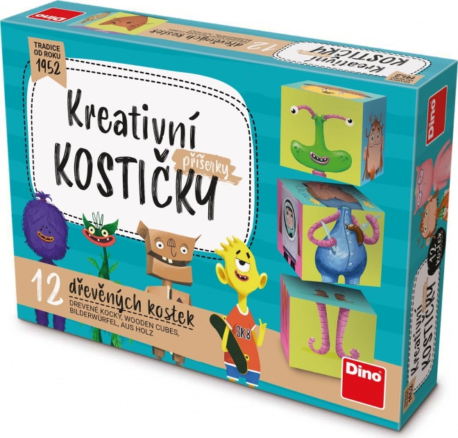 Dřevěné kostky Příšerky