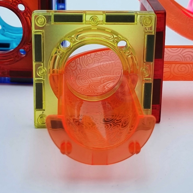Woopie magnetická stavebnice svítící kuličková dráha 49 dílků