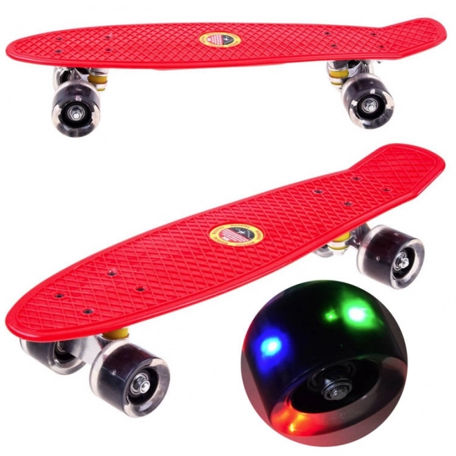 Skateboard Fiszka s LED kolečky