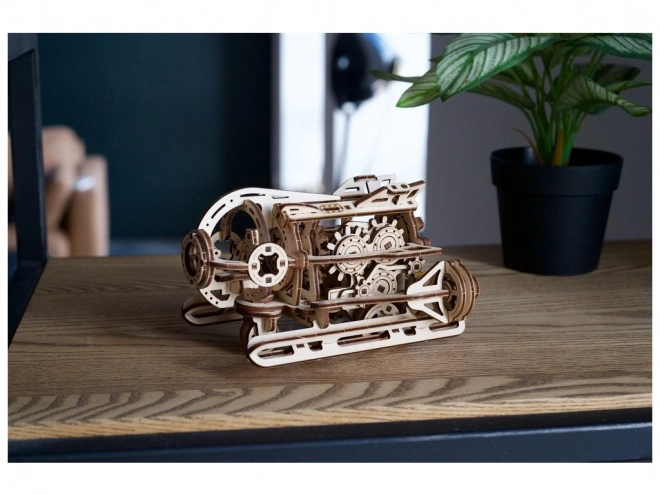 Dřevěné 3D mechanické puzzle Steampunková ponorka