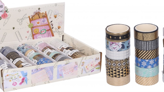 Dekorační washi páska 1,5 cm × 3 m – různé motivy