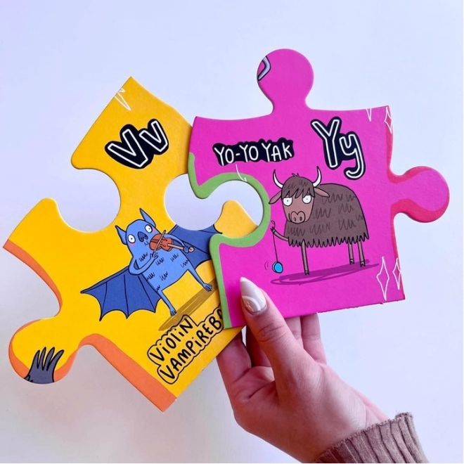 Gibsons velké podlahové puzzle netradiční abeceda pro děti