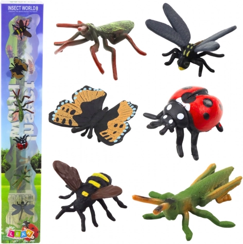 Sada mini figurek hmyzu Vosa Kudlanka Beruška 4-6cm 6ks