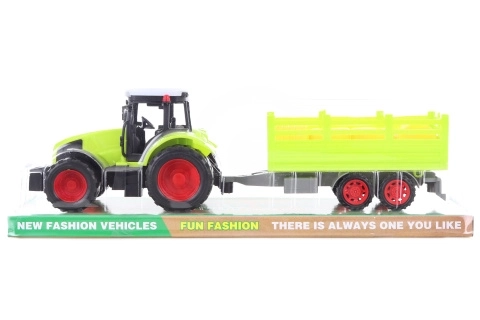 Plastový traktor s přepravníkem balíků