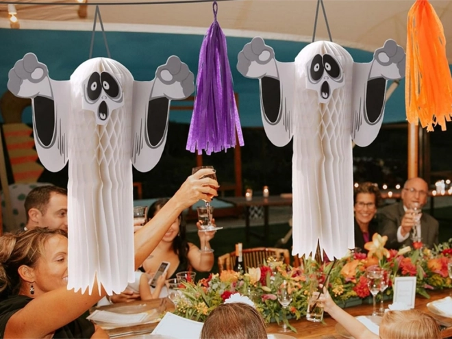 Papírová Halloweenská Dekorace Duch