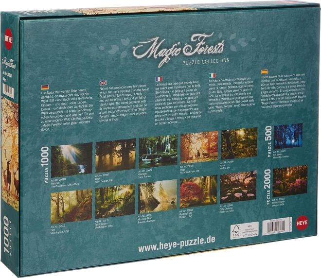 Puzzle HEYE Kouzelné lesy: Jeleni 1000 dílků