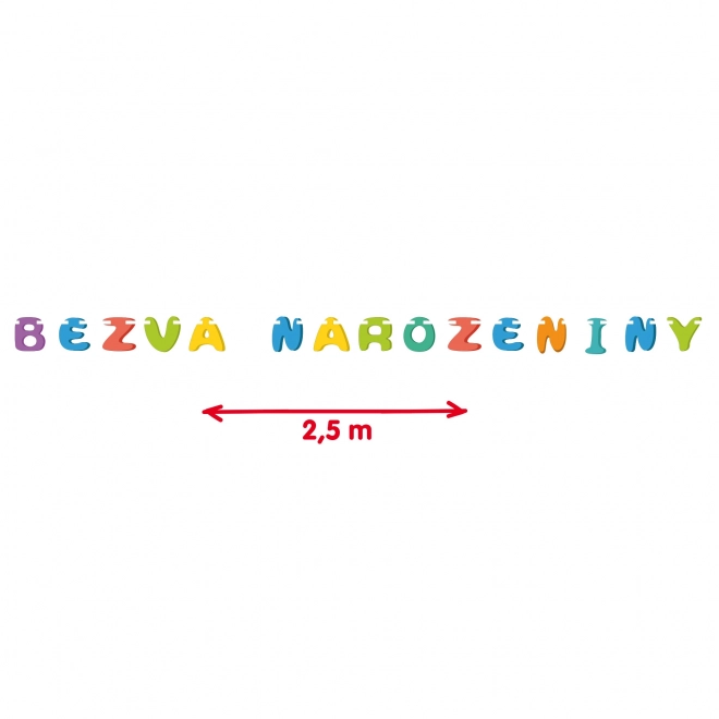 Papírová girlanda Bezva Narozeniny