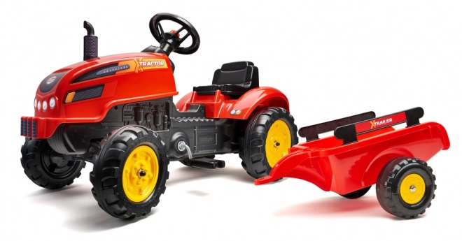 Šlapací traktor FALK s vlečkou a otevírací kapotou