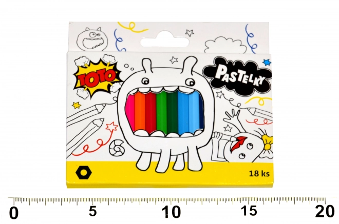 Krátké pastelky 18 ks