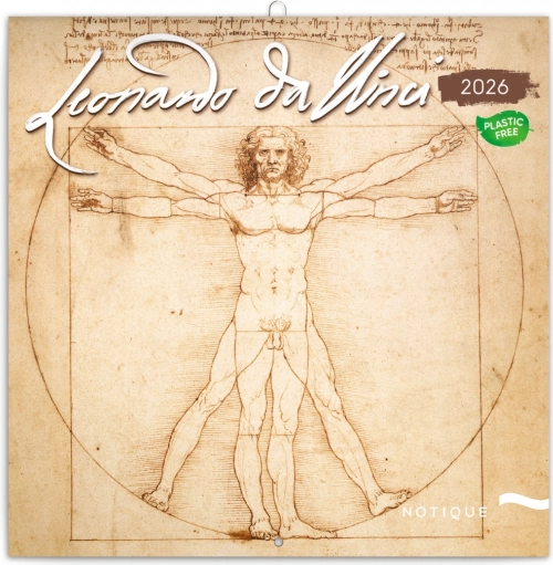 Poznámkový kalendář Leonardo da Vinci 2026