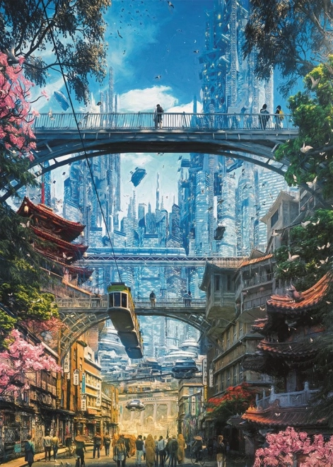 Puzzle HEYE Future Cities: Obchodní okrsek 1000 dílků