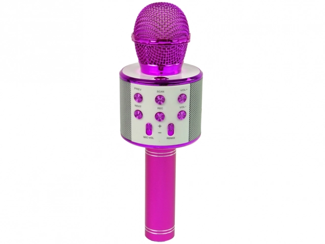 Bezdrátový mikrofon USB Speaker Recording Karaoke Model WS-858 Pink