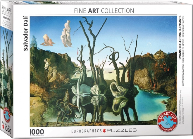 EUROGRAPHICS Puzzle Labutě odrážející slony 1000 dílků