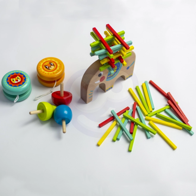 Sada her zručnosti se slonem TOOKY TOY - 46 dílků