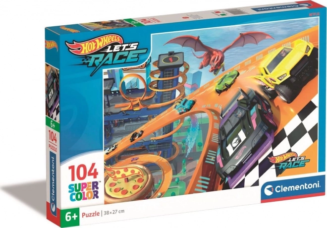 CLEMENTONI Puzzle Hot Wheels 104 dílků