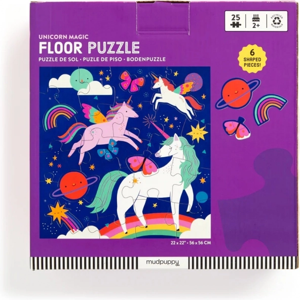 Mudpuppy Podlahové puzzle Kouzelní jednorožci 25 dílků