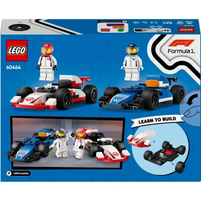 Lego klasik F1 závodní auta Williams Racing a Haas F1