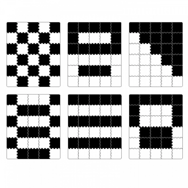 Pěnová podložka na puzzle Luno černá