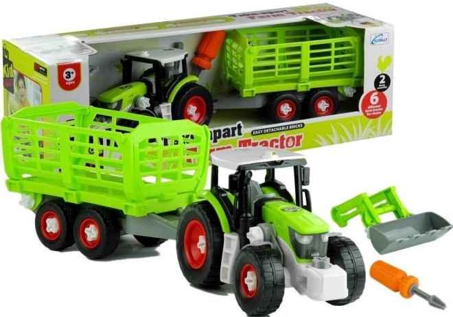 Rozebíratelný traktor s přívěsem 43 cm