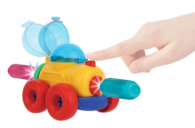 Stick-o magnetické kostky Moje první sada s kolečky 9 kusů