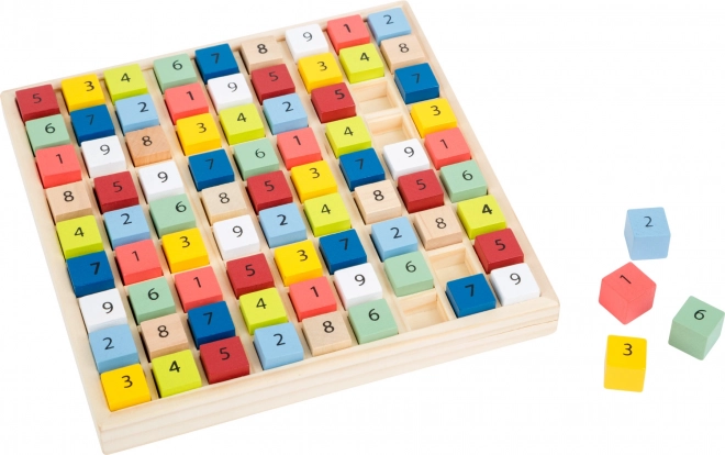 Small Foot dřevěné sudoku barevné kostičky