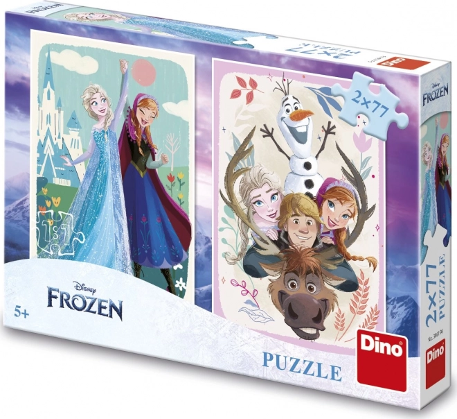 Puzzle Ledové království: Anna a Elsa 2x77 dílků
