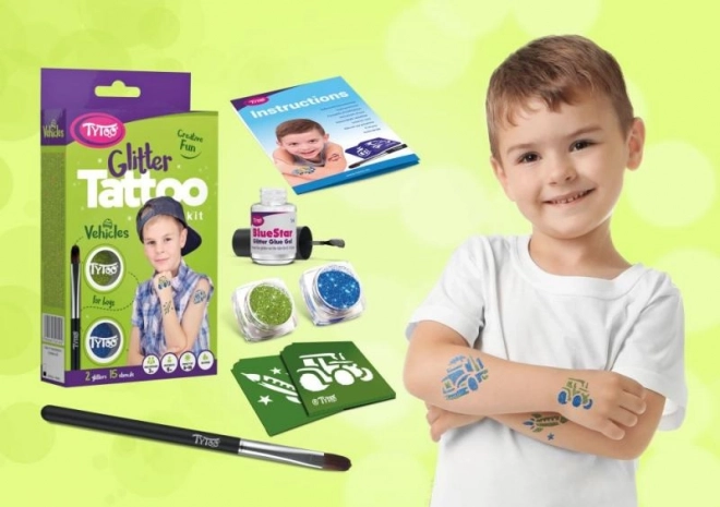 TyToo třpytivé tetování dopravní prostředky