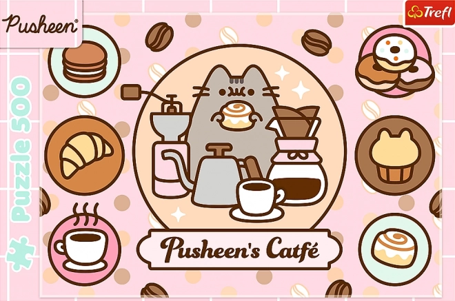 TrefL puzzle Pusheen v kavárně