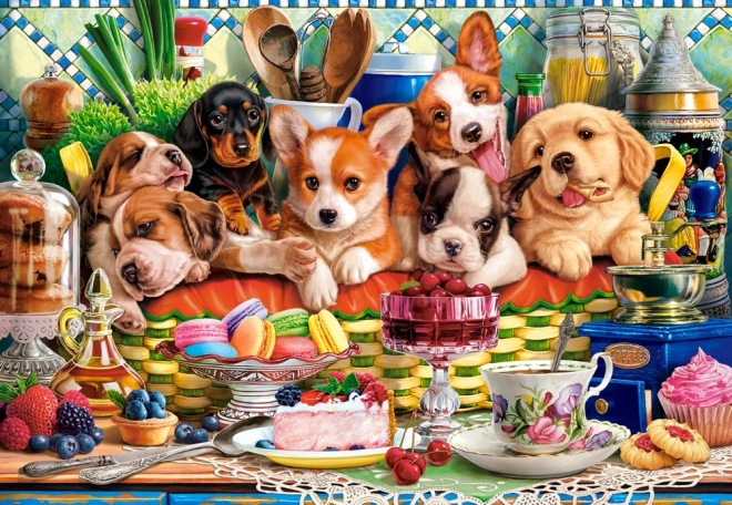 Puzzle 1000 kusů Štěněčí dezert