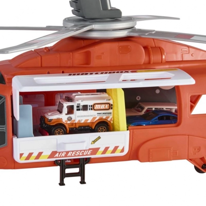 Záchranářský vrtulník z krabičky Matchbox
