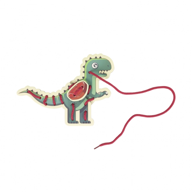 Dřevěná provlékačka dinosauři