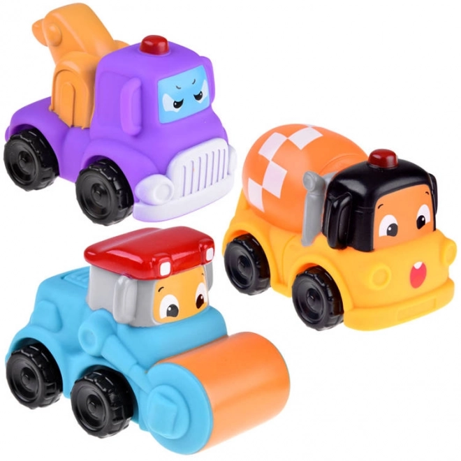 Set jucării moi mașini de construcții 3 bucăți 18M+ ZA4737B – A