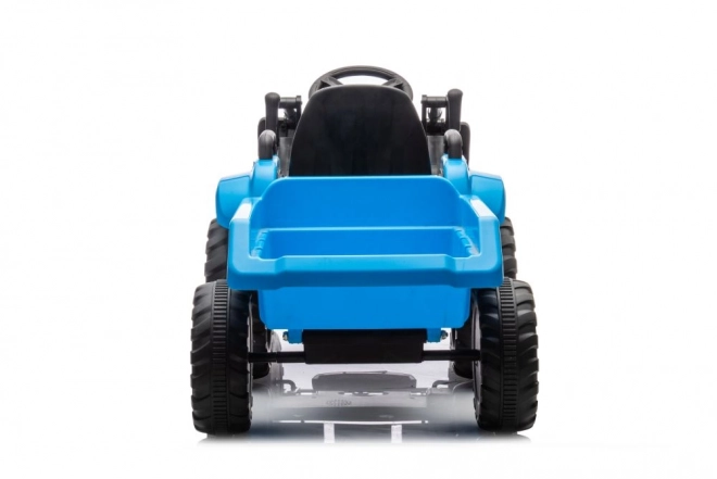Elektrický dětský traktor s lžící modrý