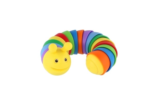 Ohebná barevná housenka pro děti