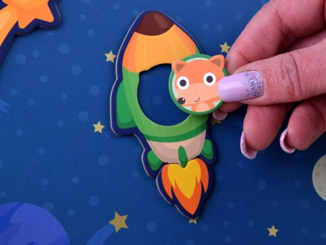 Magnetická skládanka Vesmír Ufo