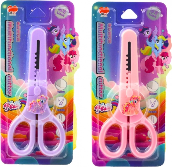 Dětské nůžky s krytem a dekorativním koníkem 14cm