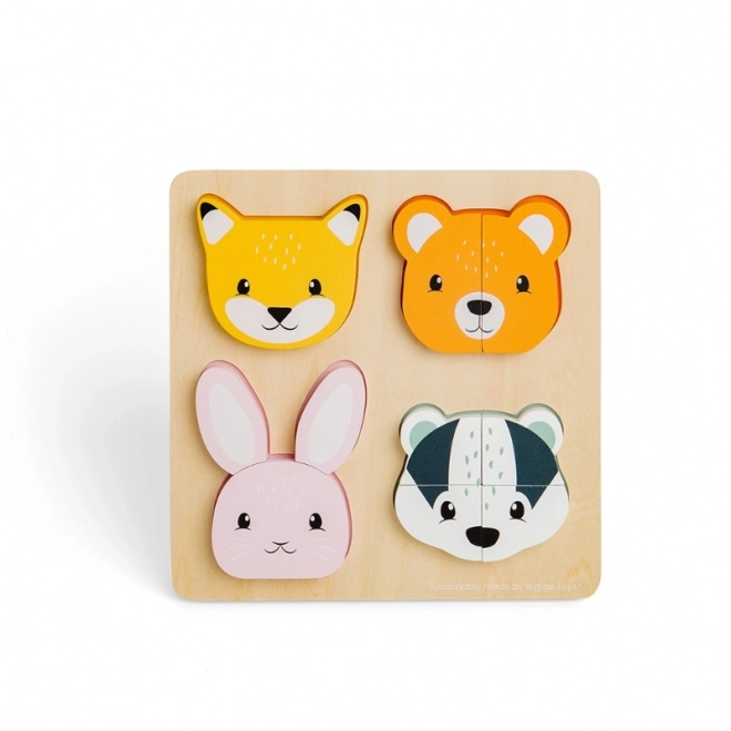 Dřevěné vkládací puzzle s počítáním Bigjigs Toys
