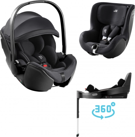 Autosedačkový set BABY-SAFE PRO + VARIO BASE 5Z + DUALFIX 5Z Classic, Deep Black