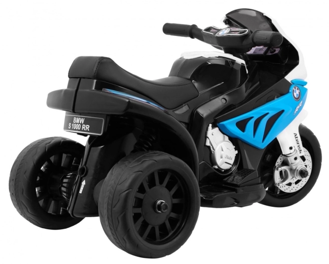 BMW S1000 RR Mini motorka na baterie + 3 kola + zvuky + LED dioda – Modrá