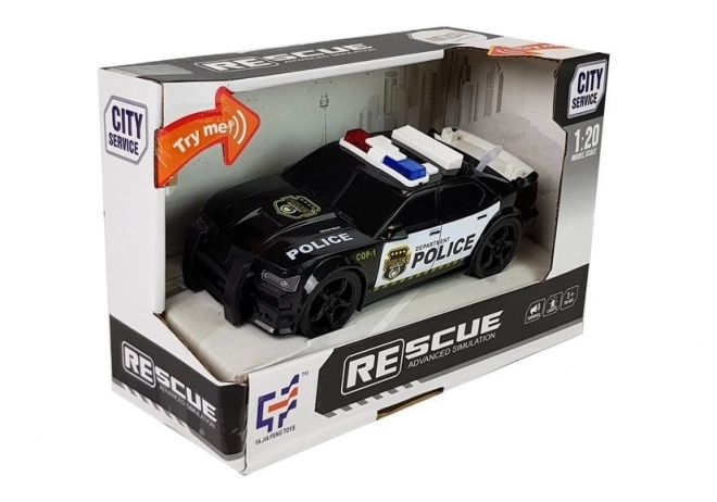 Policejní auto 1:20 Drive Fricative Sound Světelné efekty černá